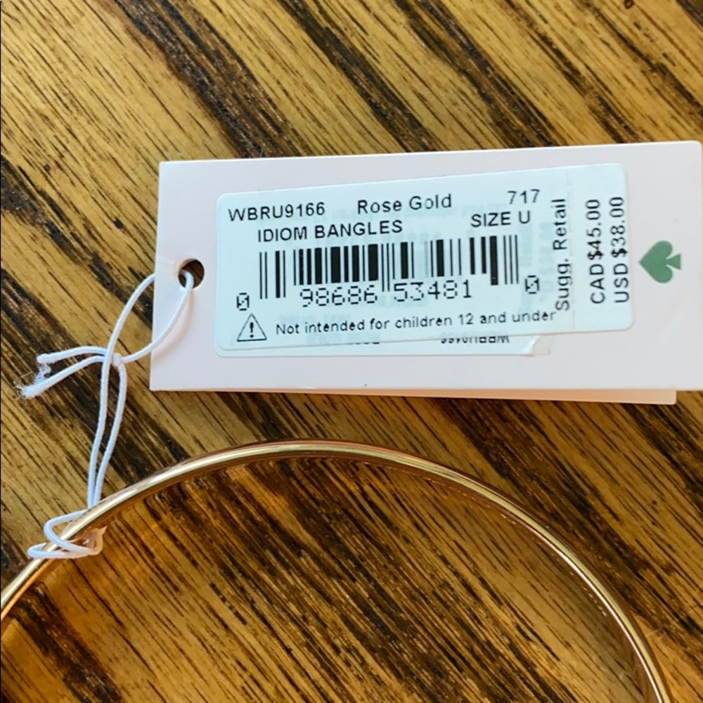 Rose gold Kate Spade bangle